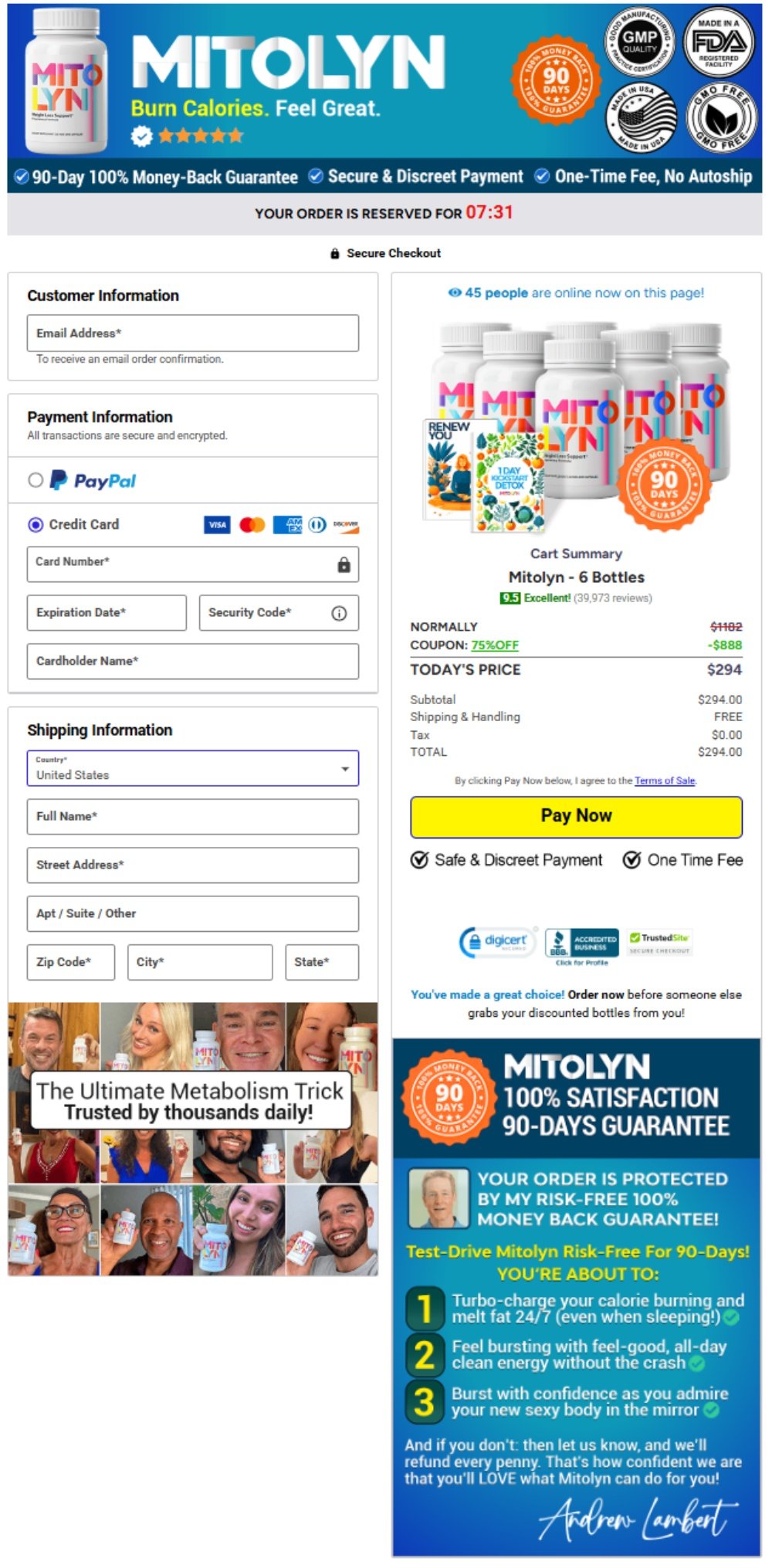 Mitolyn Official Website Secure Order Page
